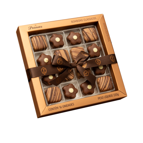 Caixa 16 Bombons 200g