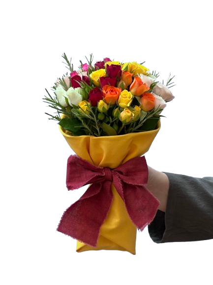 Himitsu - Buquê de Mini Rosas Coloridas