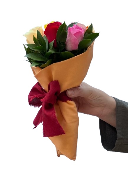 Suisai - Buquê com 08 Rosas Coloridas